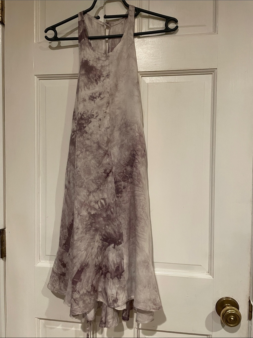 Ecru tie dyed tank/coverup